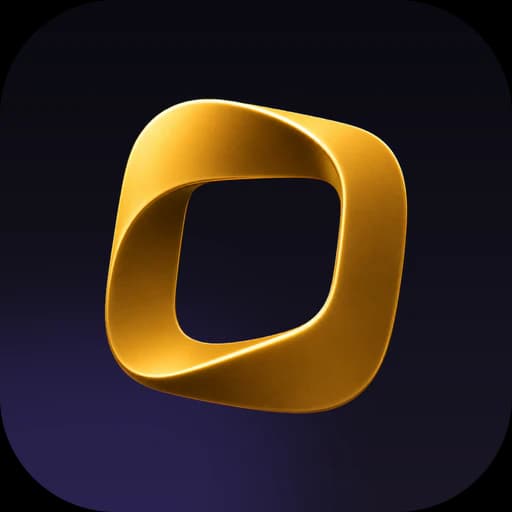 App-ikonet i Kviskr 0.5.1: den gylne logoen på mørk bunn som fyller hele ikonflaten.